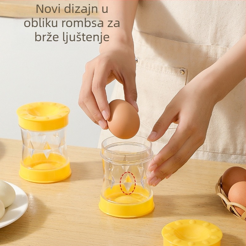 Odvajivač ljuske jaja - ručni kuhinjski alat, plastika, moderni minimalistički stil, ljeto 2021