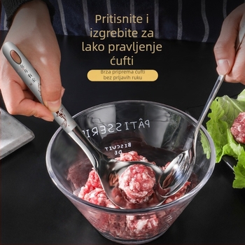 Medaya Aparat za oblikovanje mesa i ribljih okruglica, nehrđajući čelik 304, protuklizna drška