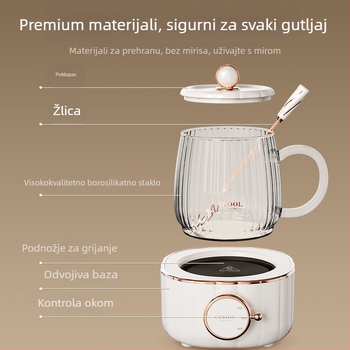 Mini električna šalica za zdravlje: 400W, 600 ml, grijanje sa dna, automatsko isključivanje i zaštita od pregrijavanja