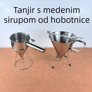 Nehrđajući čelični konusni funnel za takoyaki – DIY kalup, tiskani logotip, Azelay Lai