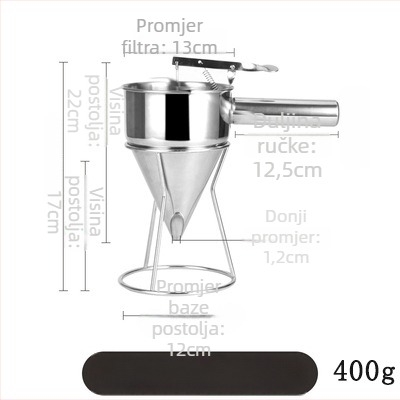Nehrđajući čelični konusni funnel za takoyaki – DIY kalup, tiskani logotip, Azelay Lai