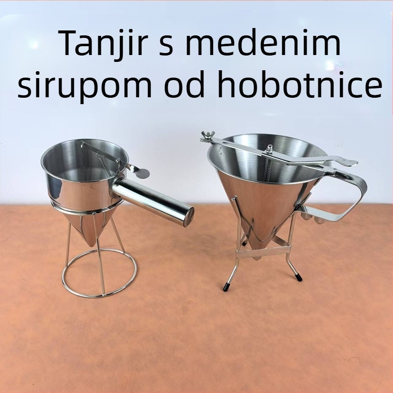 Nehrđajući čelični konusni funnel za takoyaki – DIY kalup, tiskani logotip, Azelay Lai