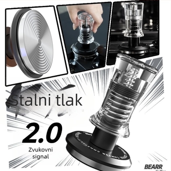 Set tamppera za espresso — Materijal: 304 nehrđajući čelik i prozirni akril; Stil: Moderna jednostavnost; Težina: 260 g; Logo: može se tiskati