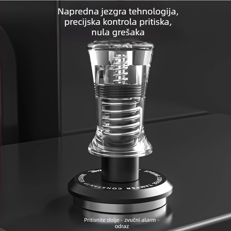 Set tamppera za espresso — Materijal: 304 nehrđajući čelik i prozirni akril; Stil: Moderna jednostavnost; Težina: 260 g; Logo: može se tiskati