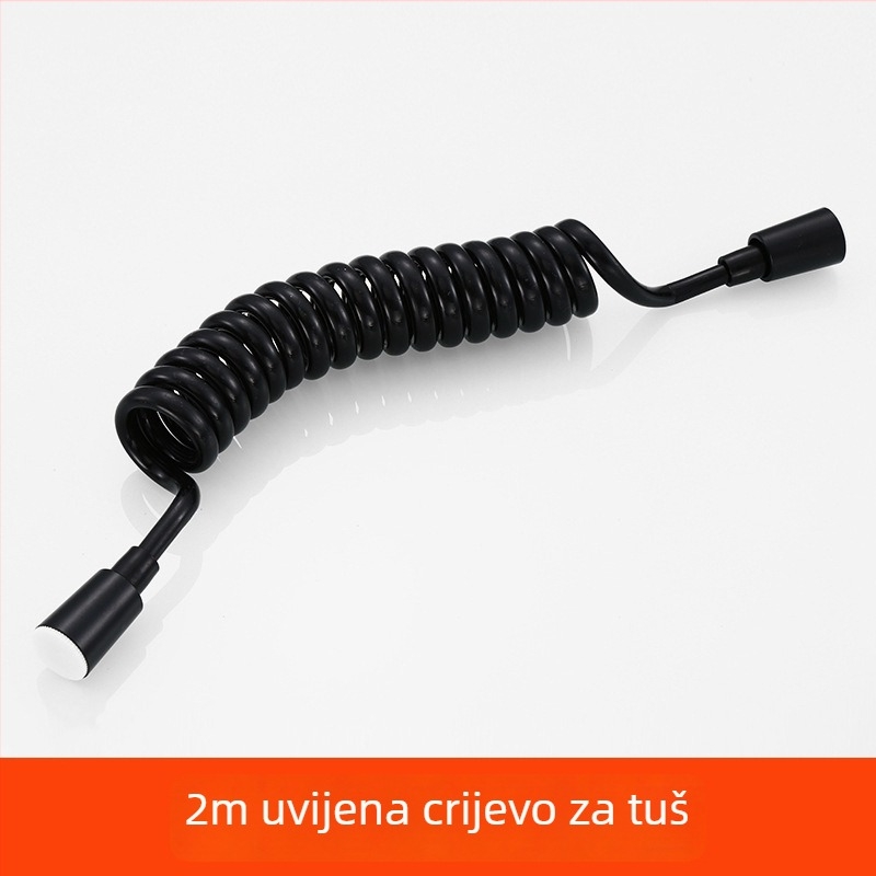 Set glave tuša s ručnim mlazom i crijevom - Top-Spray kiša, nehrđajući čelik, okretna postolja