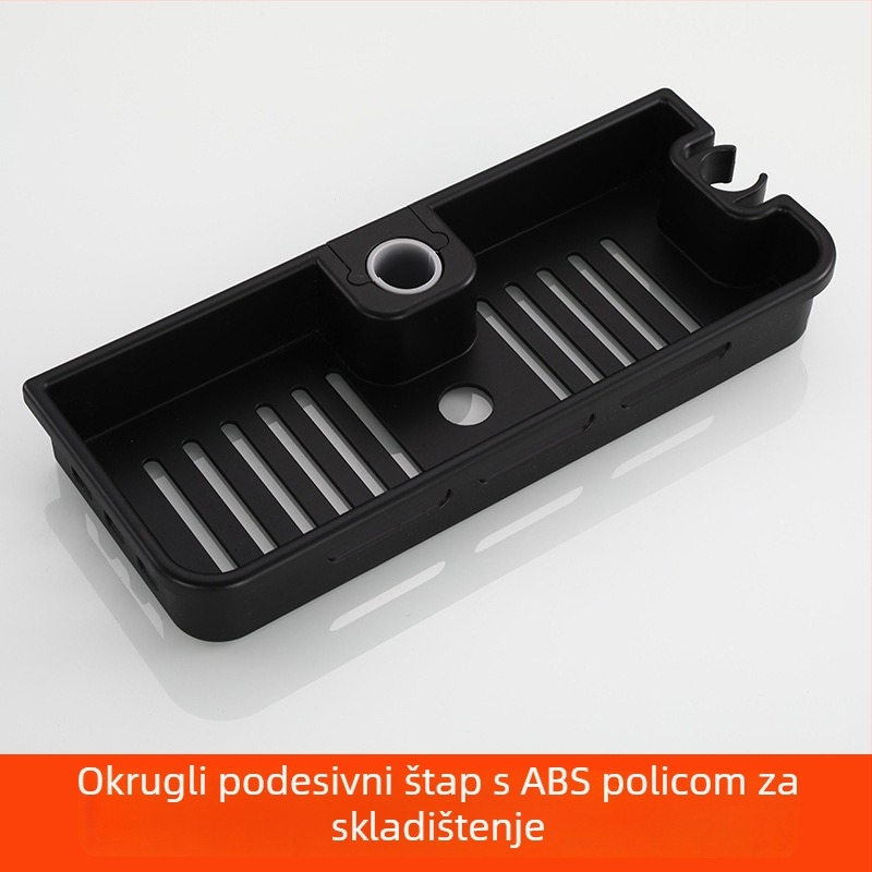 Set glave tuša s ručnim mlazom i crijevom - Top-Spray kiša, nehrđajući čelik, okretna postolja