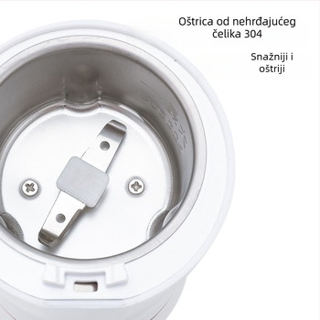 Mlin za žitarice i kavu - nehrđajući čelik, električni mini stolni mlin, Guoxin, 60W, 10000 RPM, 2 oštrice, 110-240V