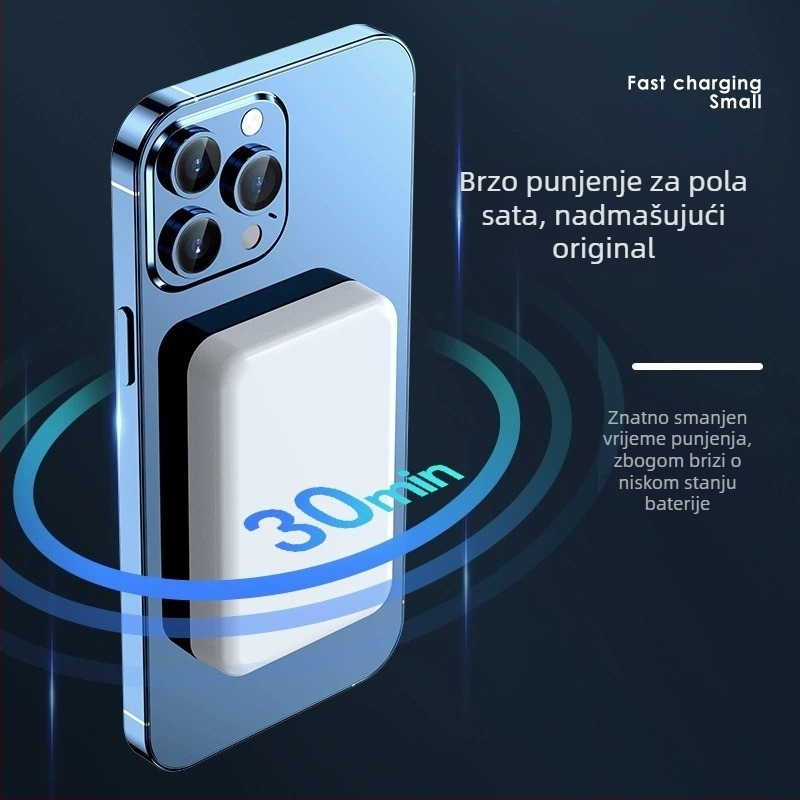 Prijenosna magnetska bežična power banka MagSafe s PD3.0 brzim punjenjem, 20W, 10000mAh, ultra-tanki dizajn