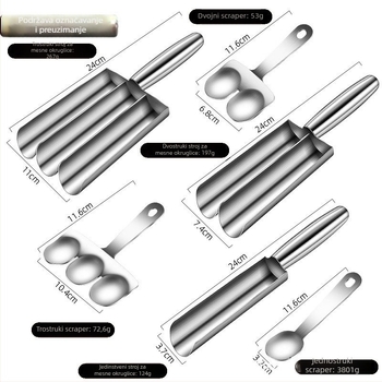 Alat za mesne okruglice od nehrđajućeg čelika 304 — moderni minimalistički dizajn, mogućnost tiska logotipa, prilagodljivo, izlazi 2025.