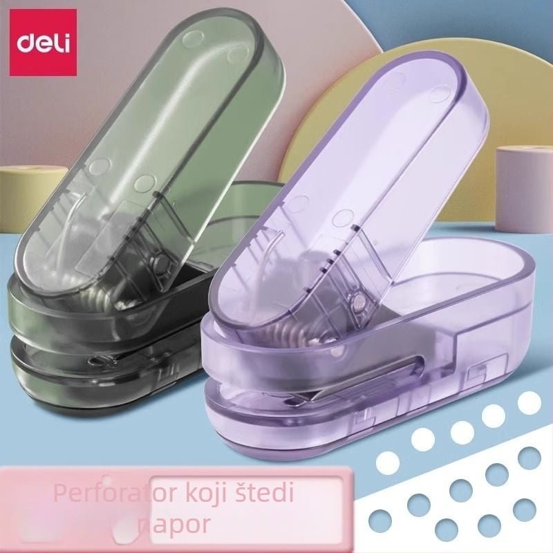 Deli NS088 Ručni perforator za jednu rupu, debljina perforacije 12 mm, prenosni perforator za ulaznice