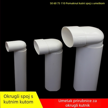PVC okruglo plosno koljeno, promjer 100 mm, debljina zida 3 mm, razred 1