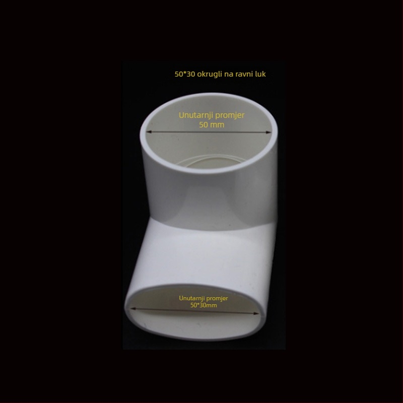 PVC okruglo plosno koljeno, promjer 100 mm, debljina zida 3 mm, razred 1