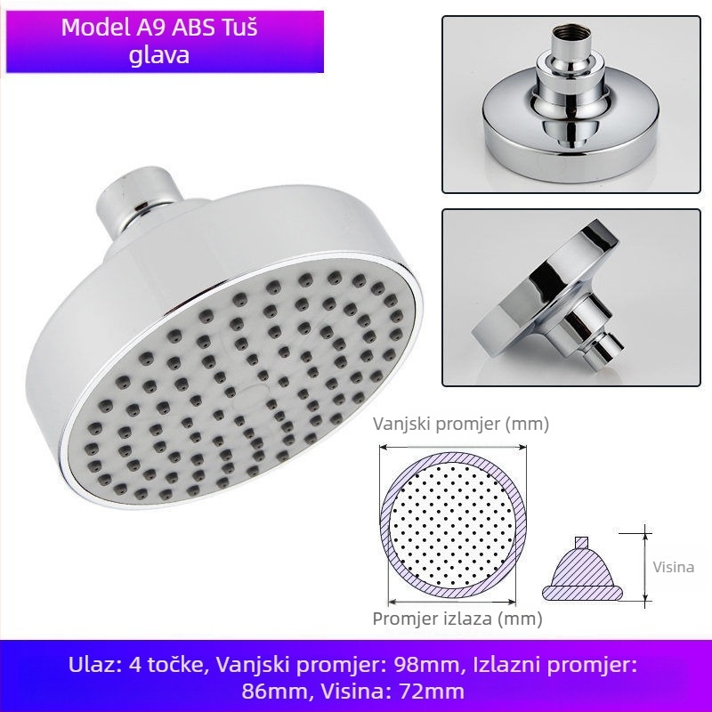 Tuš glava za kadu – plastična, Watermarks certifikat, kupaonski dodaci, novi kineski stil
