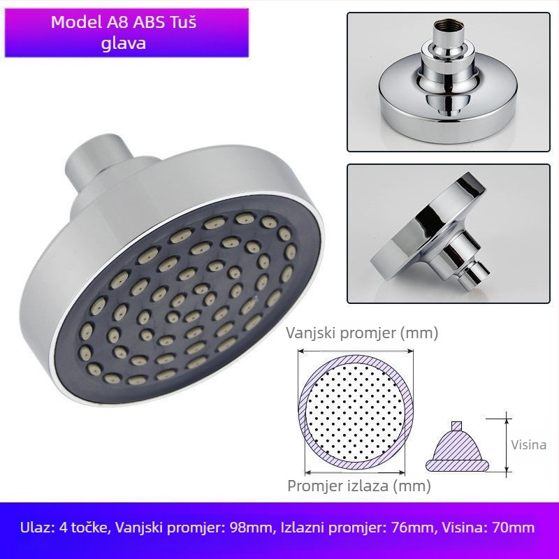 Tuš glava za kadu – plastična, Watermarks certifikat, kupaonski dodaci, novi kineski stil