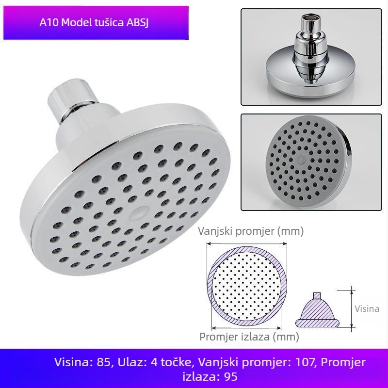 Tuš glava za kadu – plastična, Watermarks certifikat, kupaonski dodaci, novi kineski stil