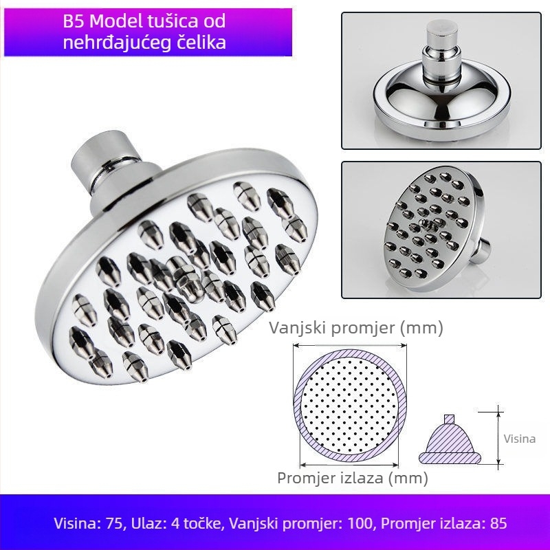 Tuš glava za kadu – plastična, Watermarks certifikat, kupaonski dodaci, novi kineski stil