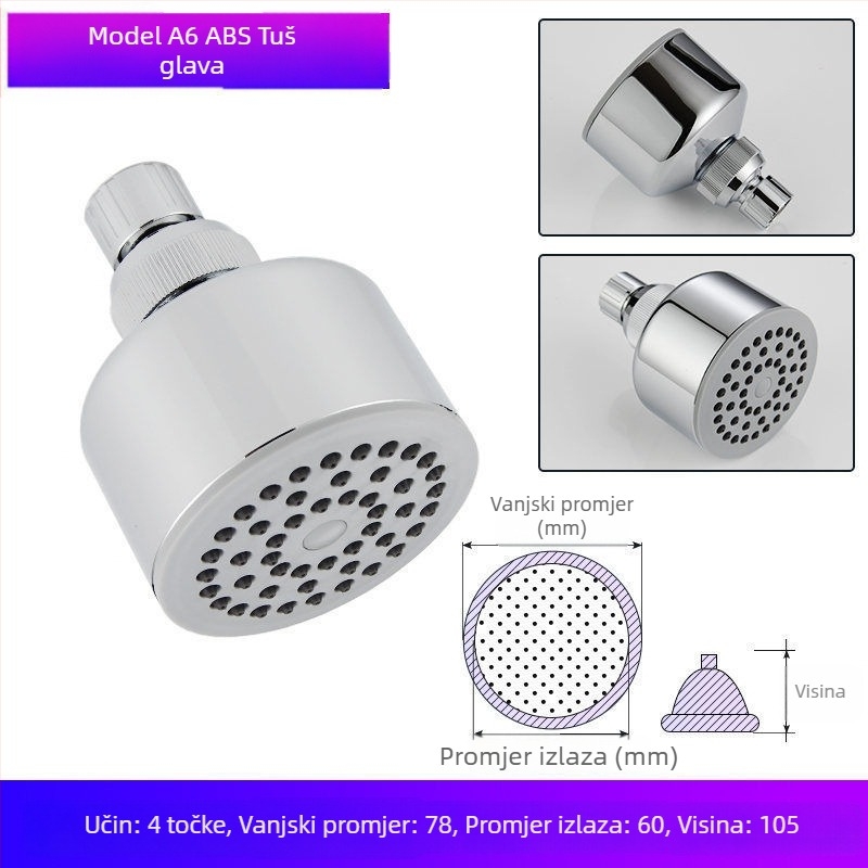 Tuš glava za kadu – plastična, Watermarks certifikat, kupaonski dodaci, novi kineski stil