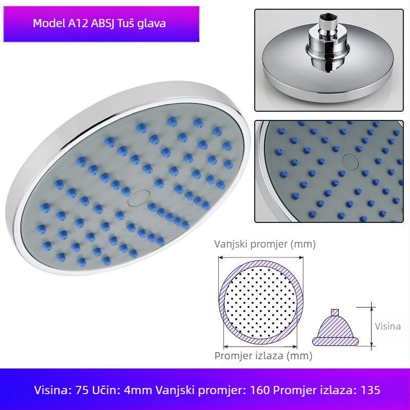 Tuš glava za kadu – plastična, Watermarks certifikat, kupaonski dodaci, novi kineski stil