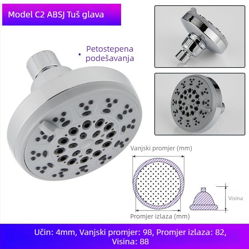 Tuš glava za kadu – plastična, Watermarks certifikat, kupaonski dodaci, novi kineski stil