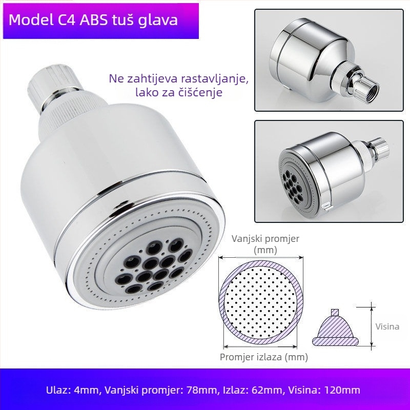 Tuš glava za kadu – plastična, Watermarks certifikat, kupaonski dodaci, novi kineski stil