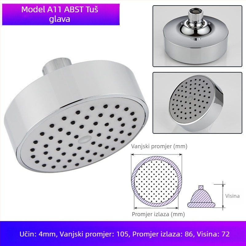Tuš glava za kadu – plastična, Watermarks certifikat, kupaonski dodaci, novi kineski stil