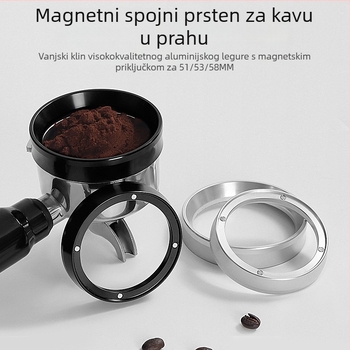 Prsten za spoj kavnog praha, aluminij, moderan minimalistički dizajn, automatski, pogodan za barove, restorane, domove, kafiće i institucije