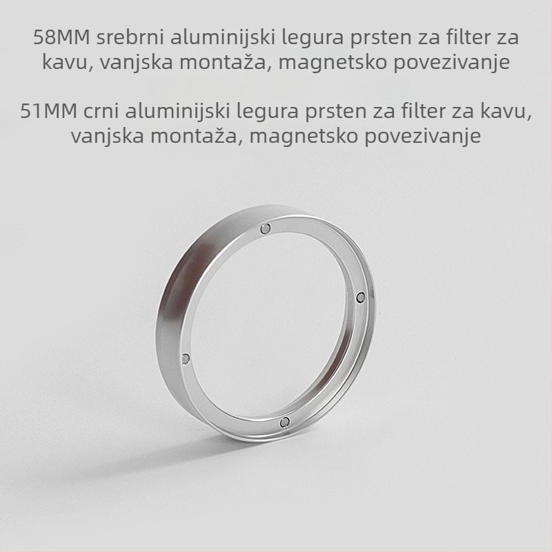 Prsten za spoj kavnog praha, aluminij, moderan minimalistički dizajn, automatski, pogodan za barove, restorane, domove, kafiće i institucije