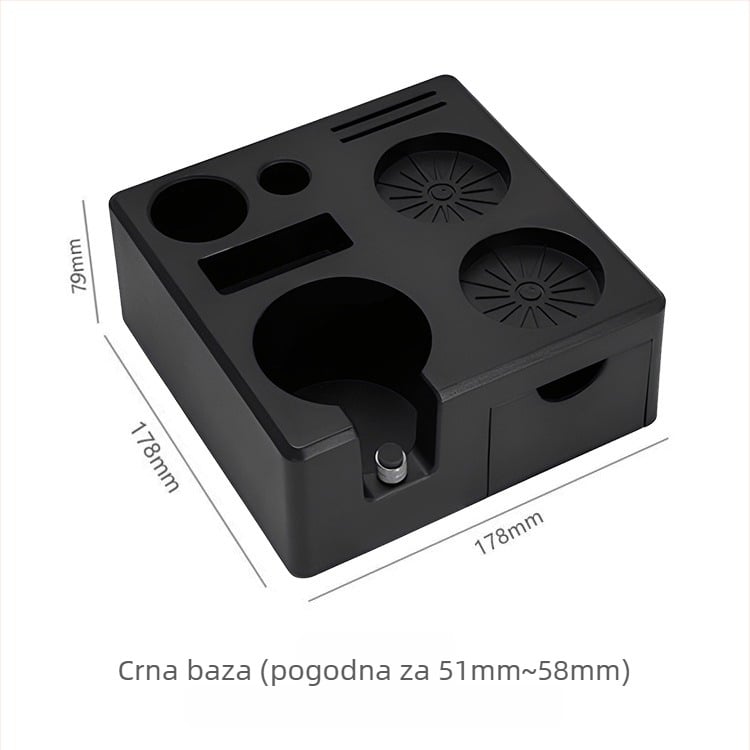 Set držača tampena za kavu – univerzalni stil, ABS materijal, dodatak: tamp za kavu, pogodno za barove, restorane, kafiće
