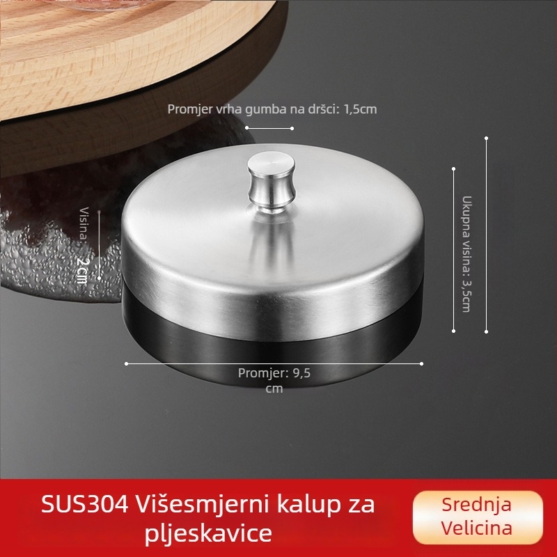 DIY kalup od nehrđajućeg čelika 304, okrugla presa za burgere i rižine kuglice – Huizao