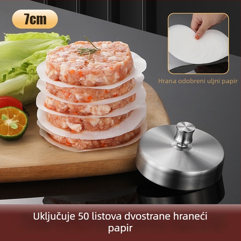 DIY kalup od nehrđajućeg čelika 304, okrugla presa za burgere i rižine kuglice – Huizao