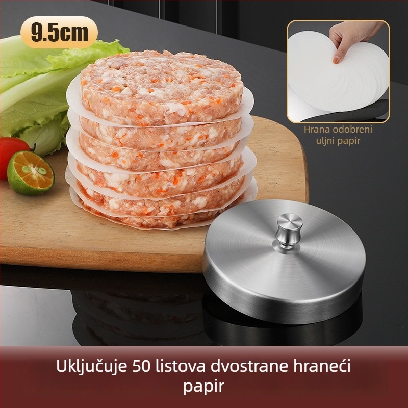 DIY kalup od nehrđajućeg čelika 304, okrugla presa za burgere i rižine kuglice – Huizao