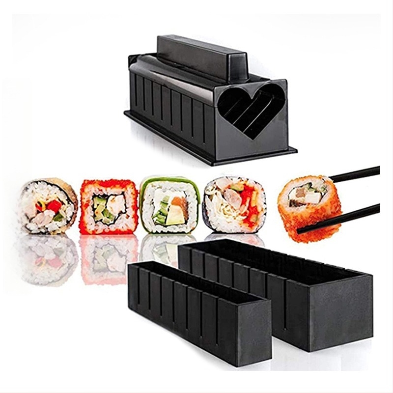 DIY set za kalupe za sushi – 10-djelni japanski stil, plastični, za kuhanje, prilagodba riže za sushi