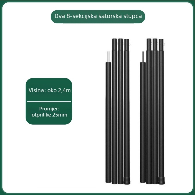 Heavenly Hope Željezni Dodaci za Šatore i Nadstrešnice — Ojačani Dvodijelni Priključak za Užad za Vjetar, Fluorescentski Zemni Kolac