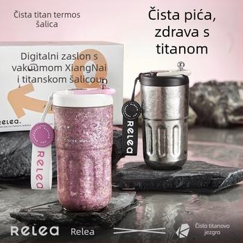 Termos za kavu od čistog titana s užetom za nošenje, unutarnji spremnik i vanjski omotač titan, izolacija 0–6 sati, vanjski stil