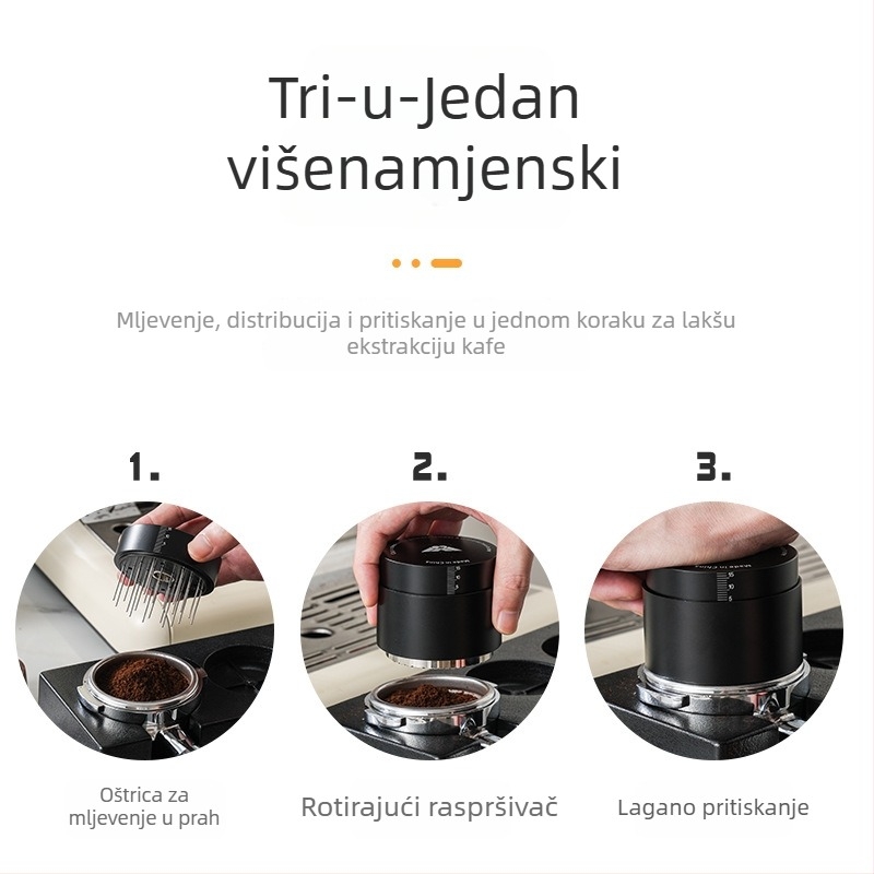 Mundens kavni tamp Mundens, dvostruki konstantni pritisak, aluminijska legura + igla od nehrđajućeg čelika, prilagodljivo, moderan minimalistički stil