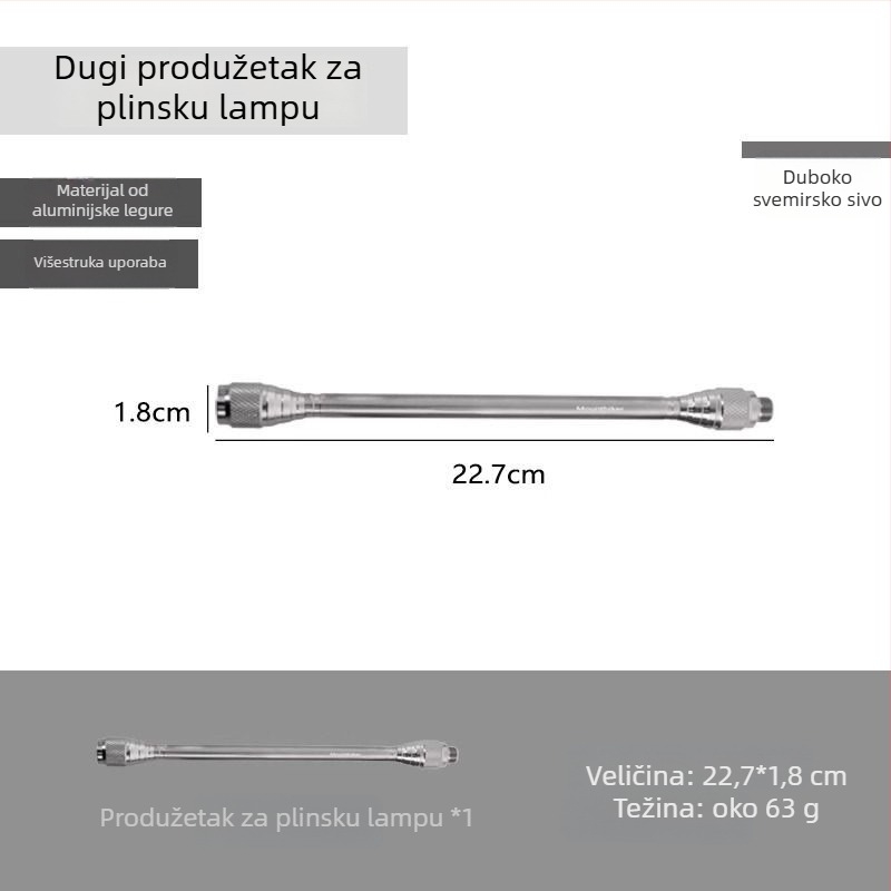 Yunzi kamping plinski fenjer — žaruljna lampa, punjiva snaga, vanjsko kampiranje osvjetljenje