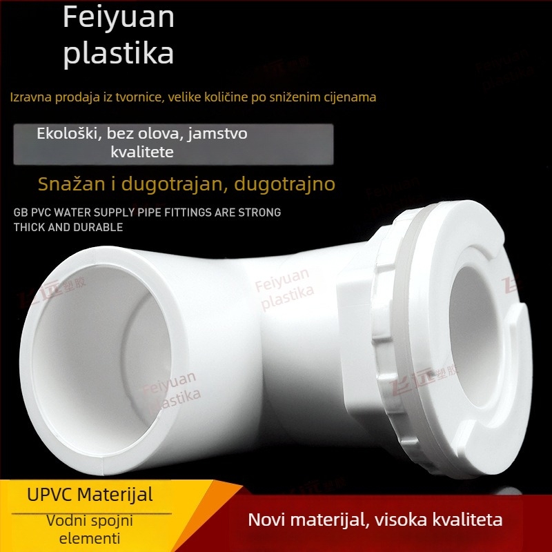 PVC akvarijski odvodi, zakrivljene spojnice s prozirnim kružnim otvorima, gornje i donje vodovodne veze, čvrsta izlazna spojka za donji filter
