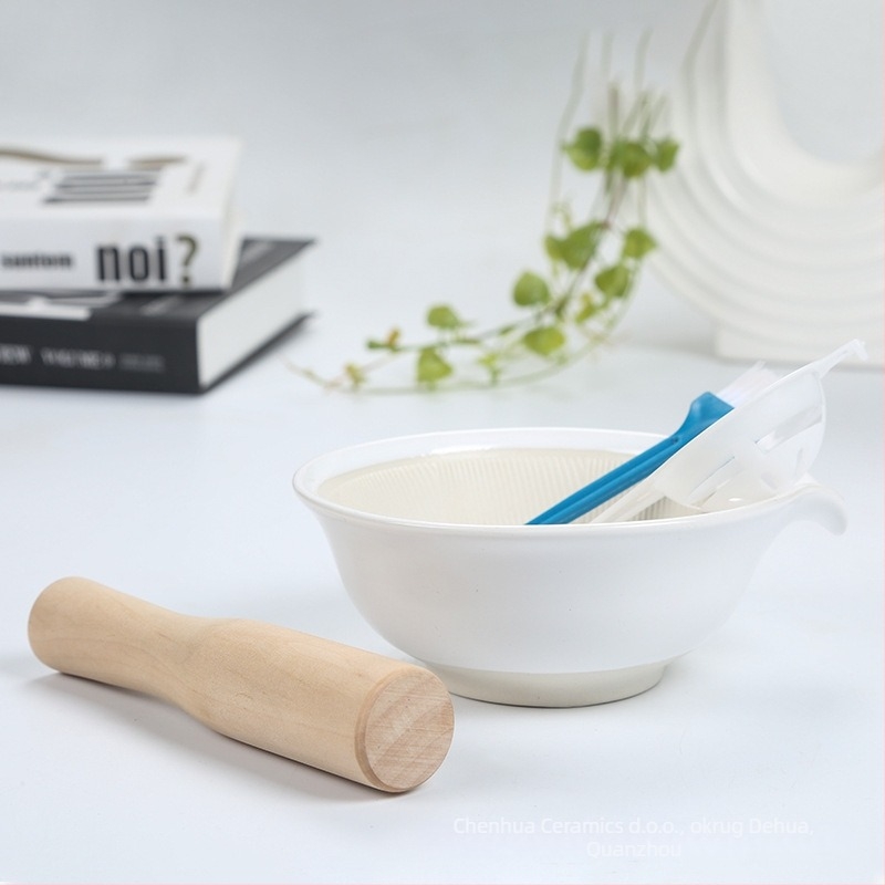 Japanskog stila keramička zdjela za mljevenje dječje hrane – ručna upotreba, pire od voća i povrća