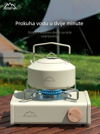 Jetbeam Kamping Set – posude od nehrđajućeg čelika, šalice i čajnik
