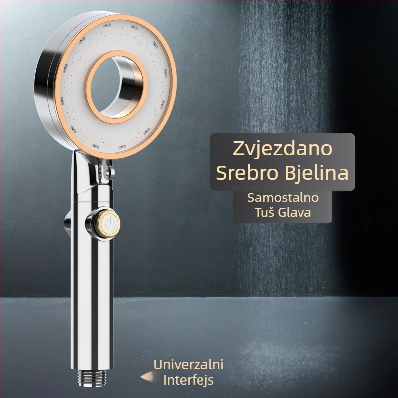 Set tuš glave - prijenosni ABS, kišna funkcija, okrugla glava