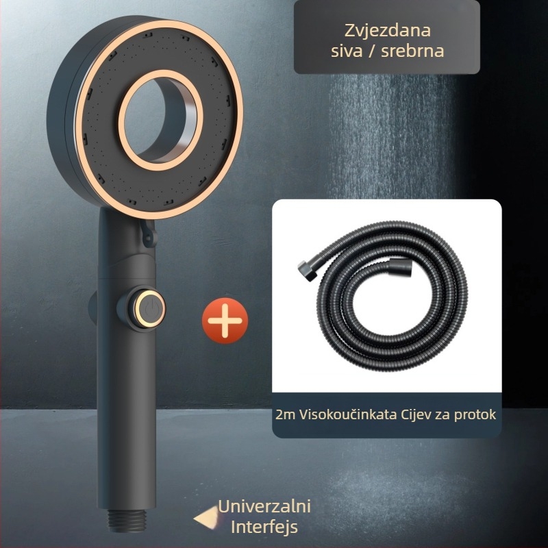 Set tuš glave - prijenosni ABS, kišna funkcija, okrugla glava