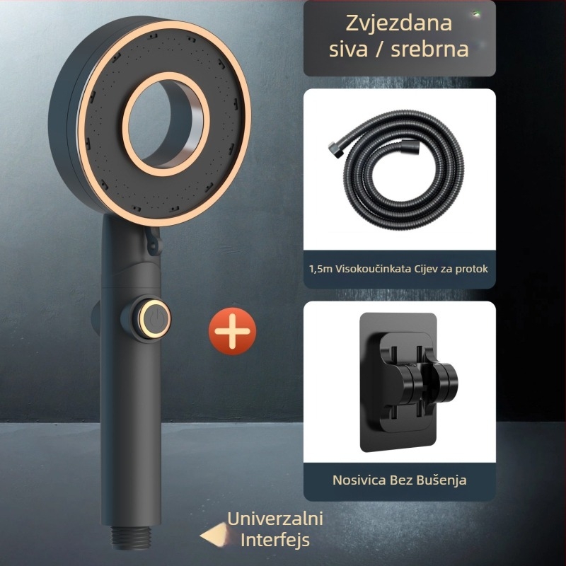 Set tuš glave - prijenosni ABS, kišna funkcija, okrugla glava