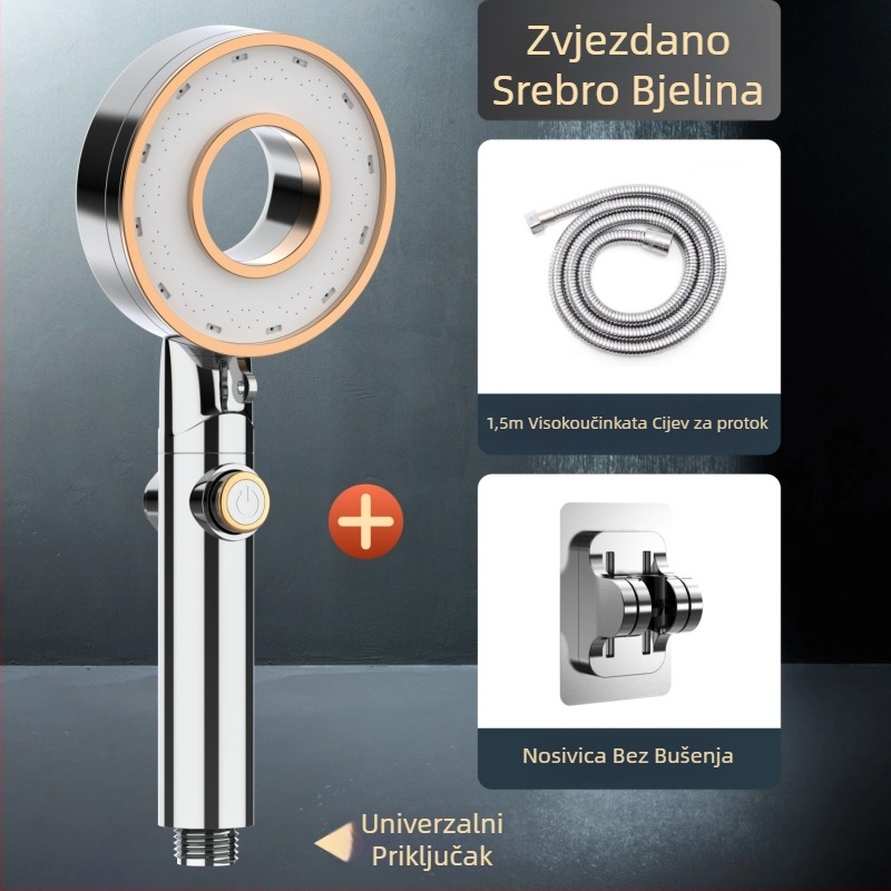 Set tuš glave - prijenosni ABS, kišna funkcija, okrugla glava