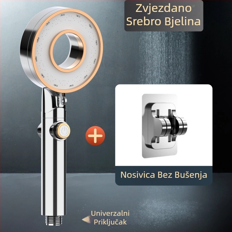 Set tuš glave - prijenosni ABS, kišna funkcija, okrugla glava