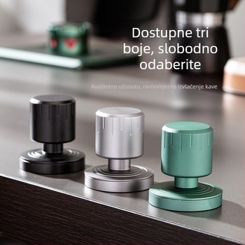 Mini espresso tamp za prašak s dvostrukom oprugom, tlak 30 lb, nehrđajući čelik, baza za pohranu, model 515358