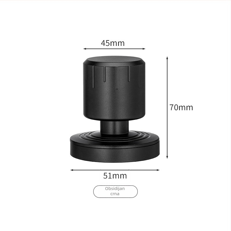 Mini espresso tamp za prašak s dvostrukom oprugom, tlak 30 lb, nehrđajući čelik, baza za pohranu, model 515358