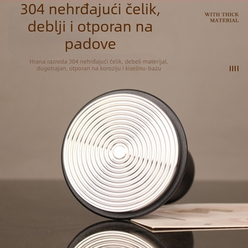 Espresso tampor sa skalom i uravnoteženom ručkom, elastični mehanizam za pritisk, povratna sila s konstantnom snagom; konstrukcija od aluminijske legure i 304 nehrđajućeg čelika, modernog jednostavnog dizajna