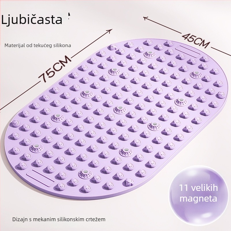 Podloga za masažu stopala s tekućim mekim silikonom i pločom za akupresuru, za unutarnju uporabu pri trčanju na mjestu; težina 800 g