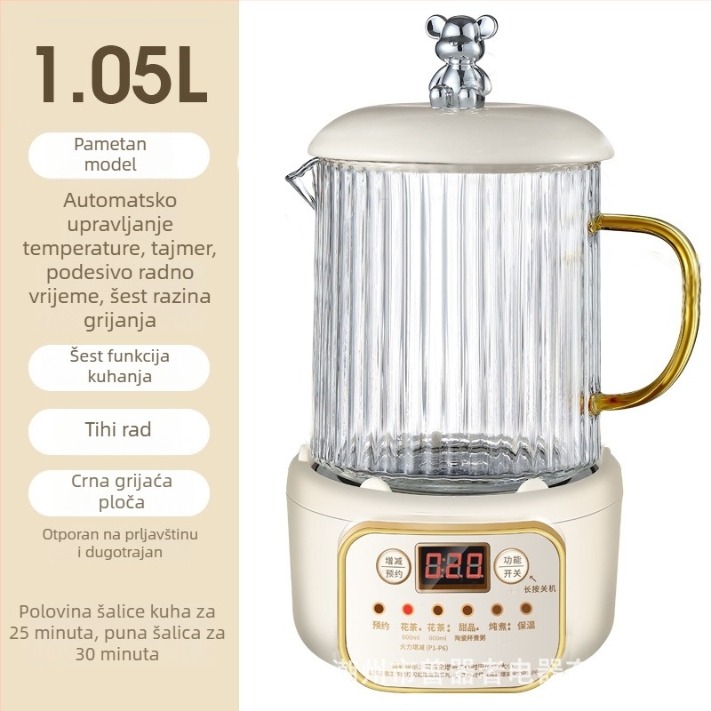 Električna šalica za zagrijavanje u uredu, kompaktna, s odvojivim dizajnom (grijanje kućišta, snaga ispod 1000W, kapacitet ispod 1L, zaštita od pretjeranog zagrijavanja)