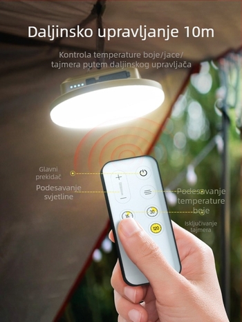 LEM LED kamping svjetlo s visećim dizajnom, punjiva litijska baterija, 5V 20W